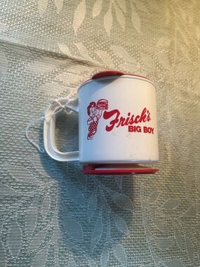 Frisch's Big Boy Red and White Travel Mug